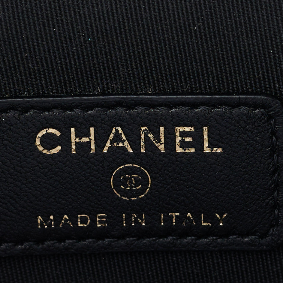 Chanel Lambskin Quilted Top Handle Mini Vanity Case With Chain Black 7 of 10