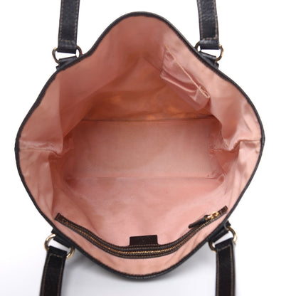 Gucci Satin Charmy Tote Black Multicolor 5 of 13