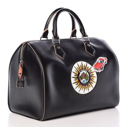 Louis Vuitton Epi World Tour Speedy 30 Black 3 of 11