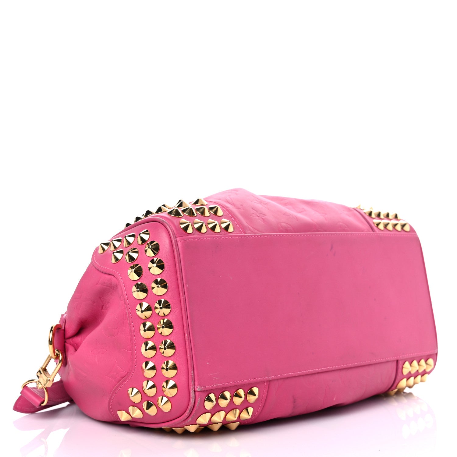 Louis Vuitton Calfskin Embossed Courtney MM Fuchsia 4 of 30