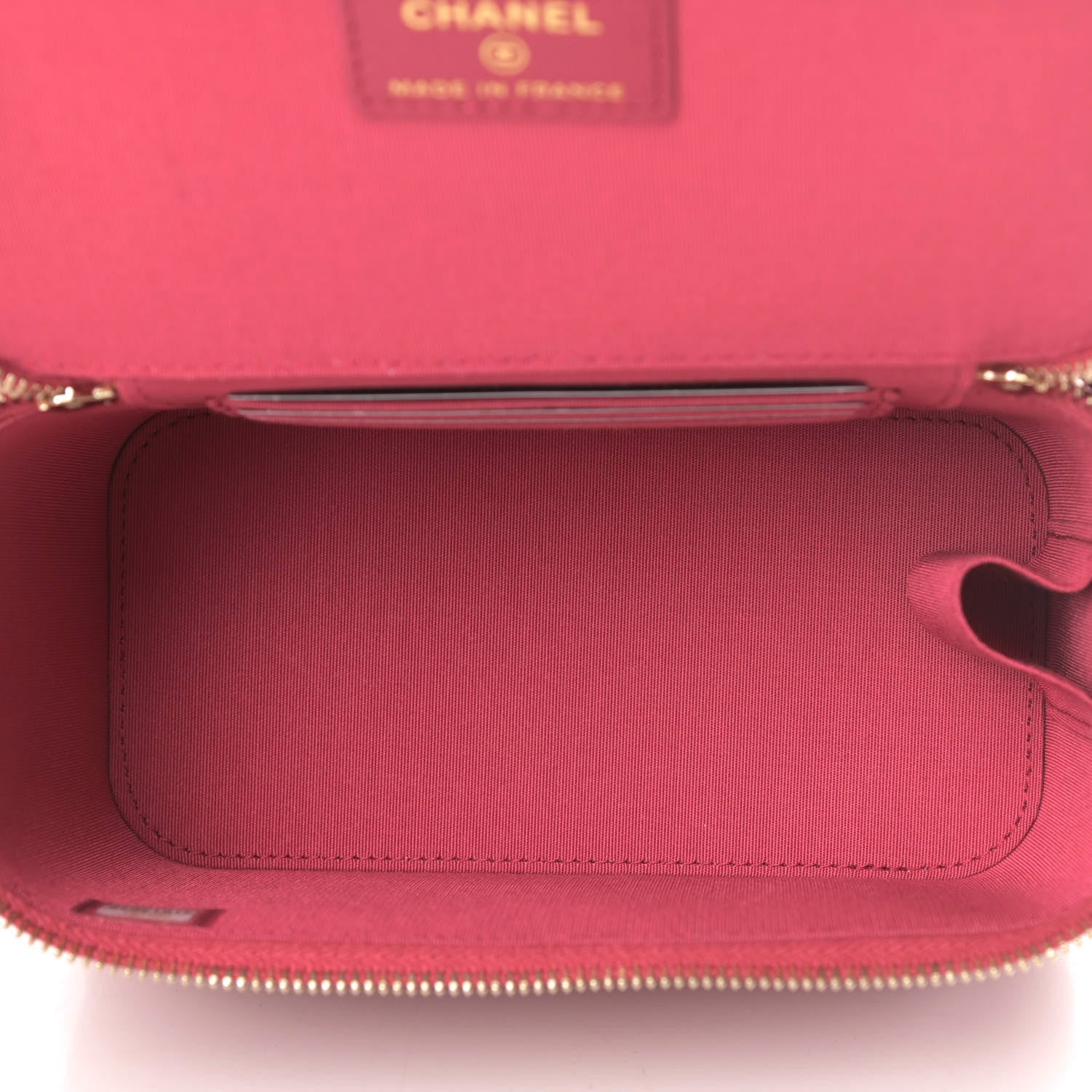 Chanel Lambskin Quilted Small Top Handle Vanity Case With Chain Dark Pink 5 of 11