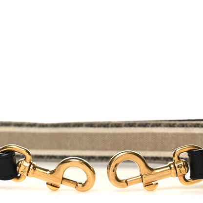 Christian Dior Canvas Embroidered Shoulder Strap Beige 3 of 5