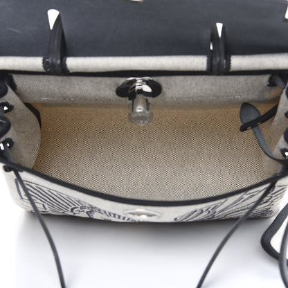 Hermes Vache Hunter Toile Pegase Pop Herbag Zip Retourne 31 PM Bleu Indigo 7 of 14