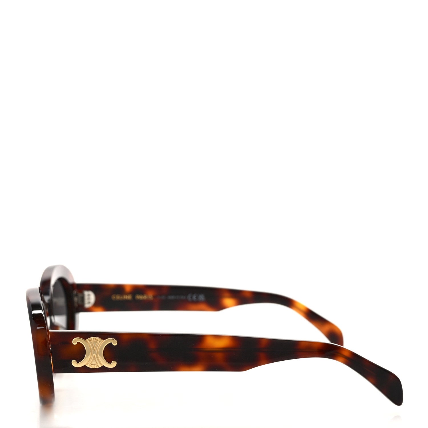 Celine Acetate Triomphe 01 Sunglasses CL 40194U Medium Havana 3 of 7