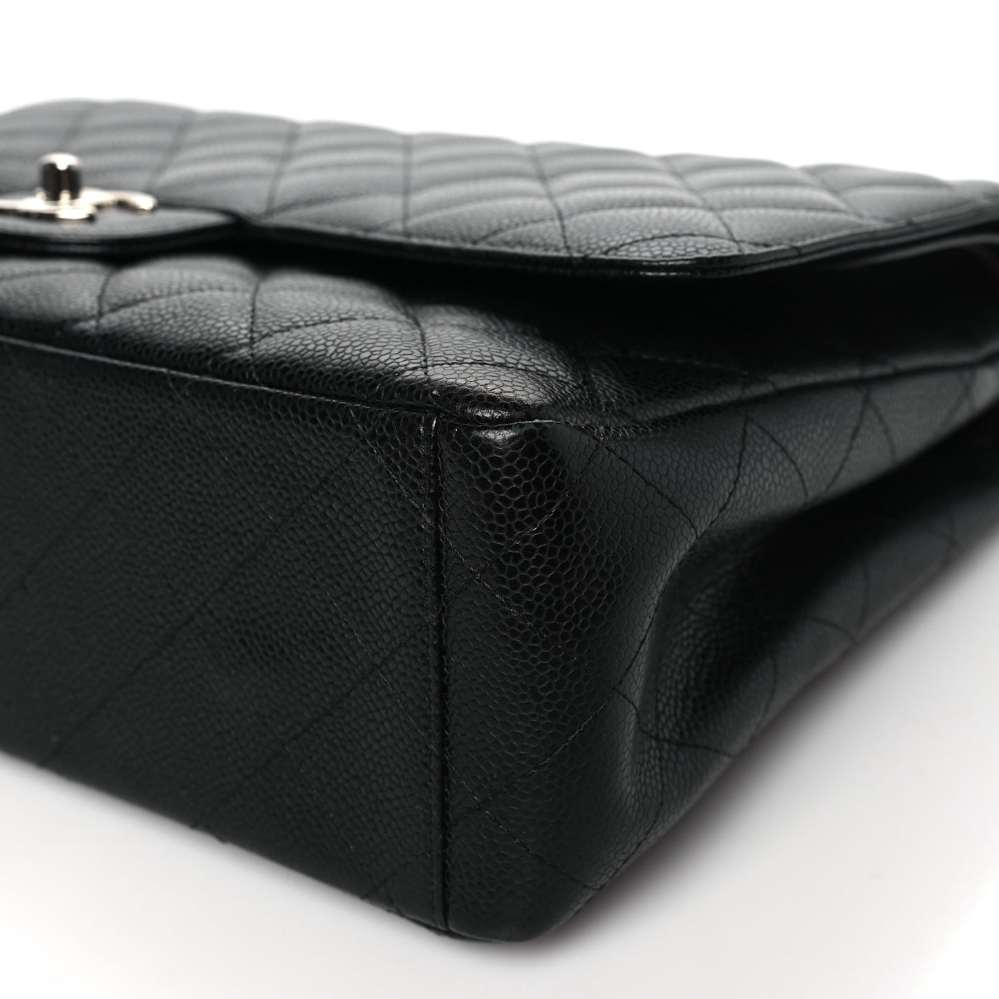 Caviar Quilted Maxi Double Flap Black