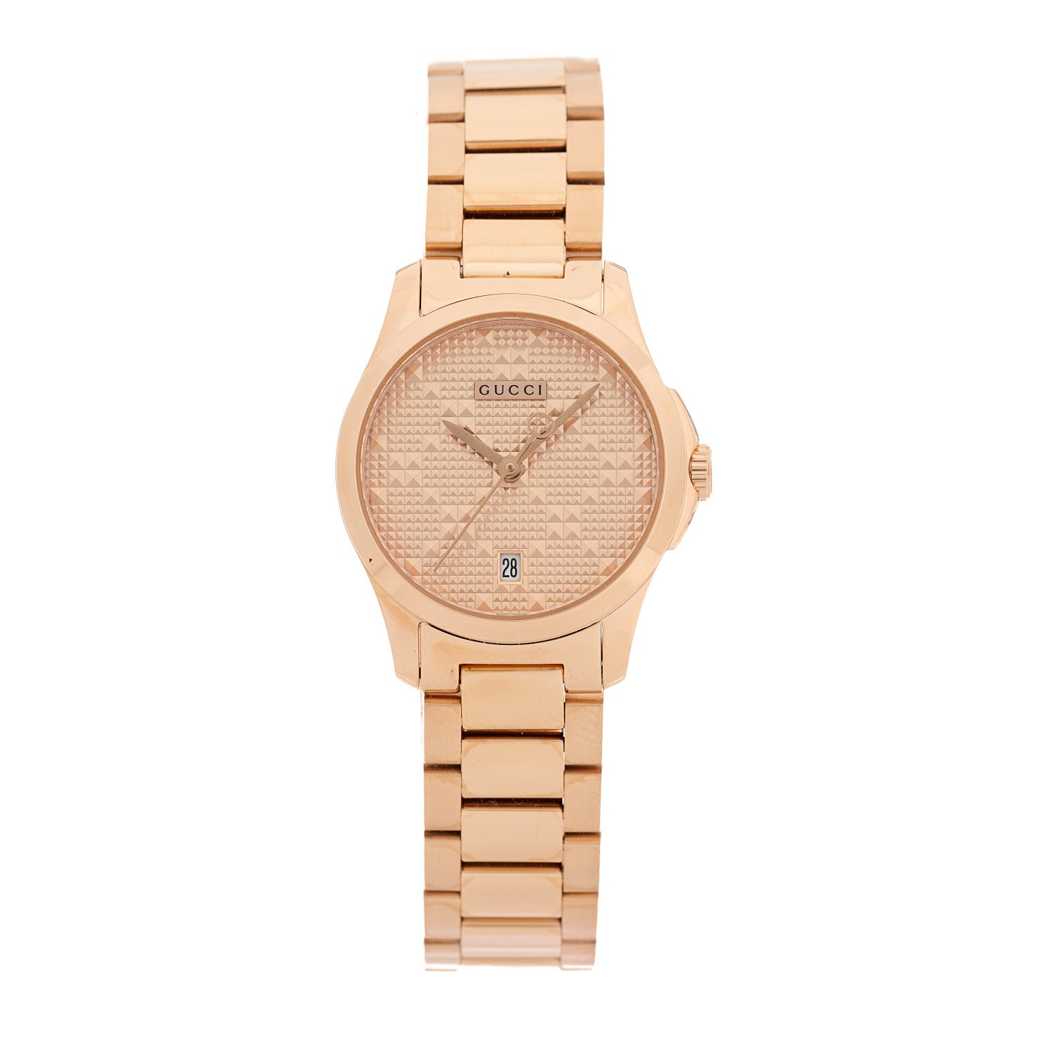 Gucci Stainless Steel 27mm G-Timeless Diamante Quartz Watch Rose 1 of 5