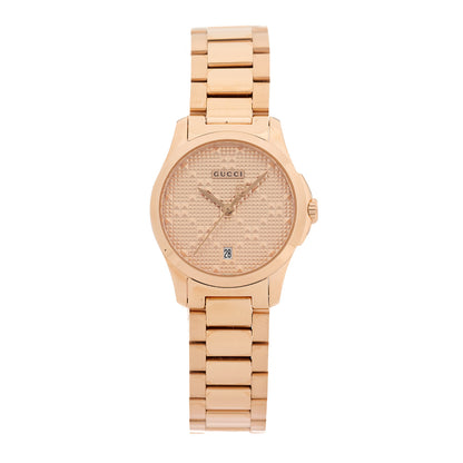 Gucci Stainless Steel 27mm G-Timeless Diamante Quartz Watch Rose 1 of 5