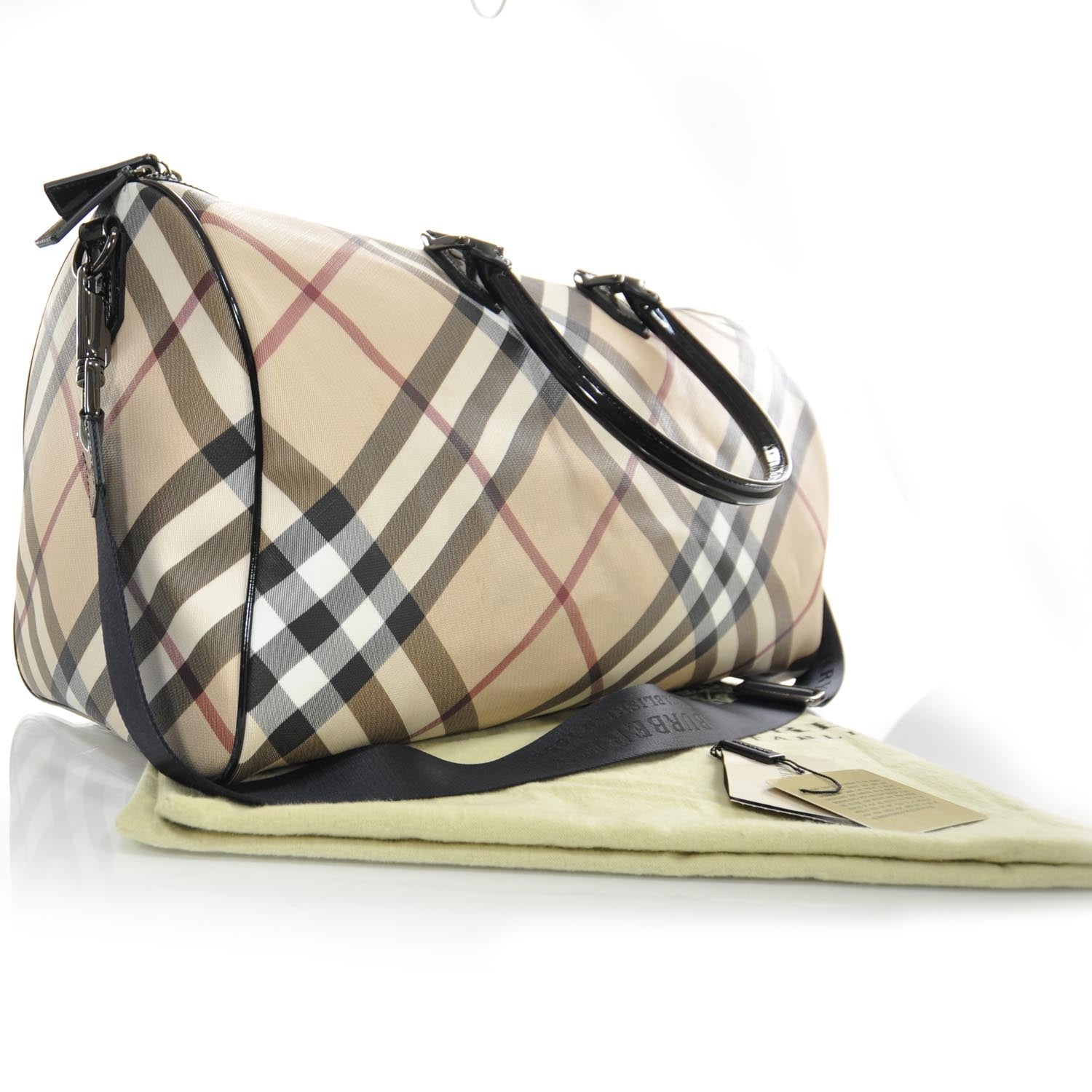 Burberry Nova Check Boston Travel Bag 3 of 8