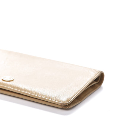 Chanel Grained Calfskin CC Button Yen Wallet Beige 7 of 16