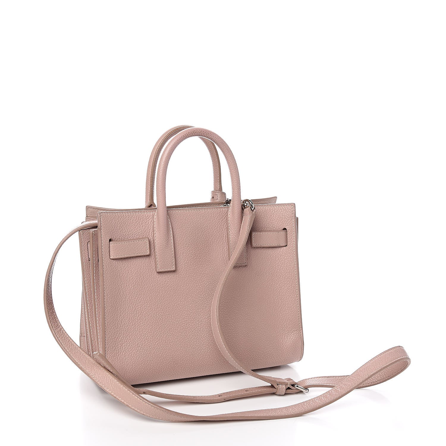 Saint Laurent Grained Calfskin Nano Sac De Jour Antique Rose 3 of 13