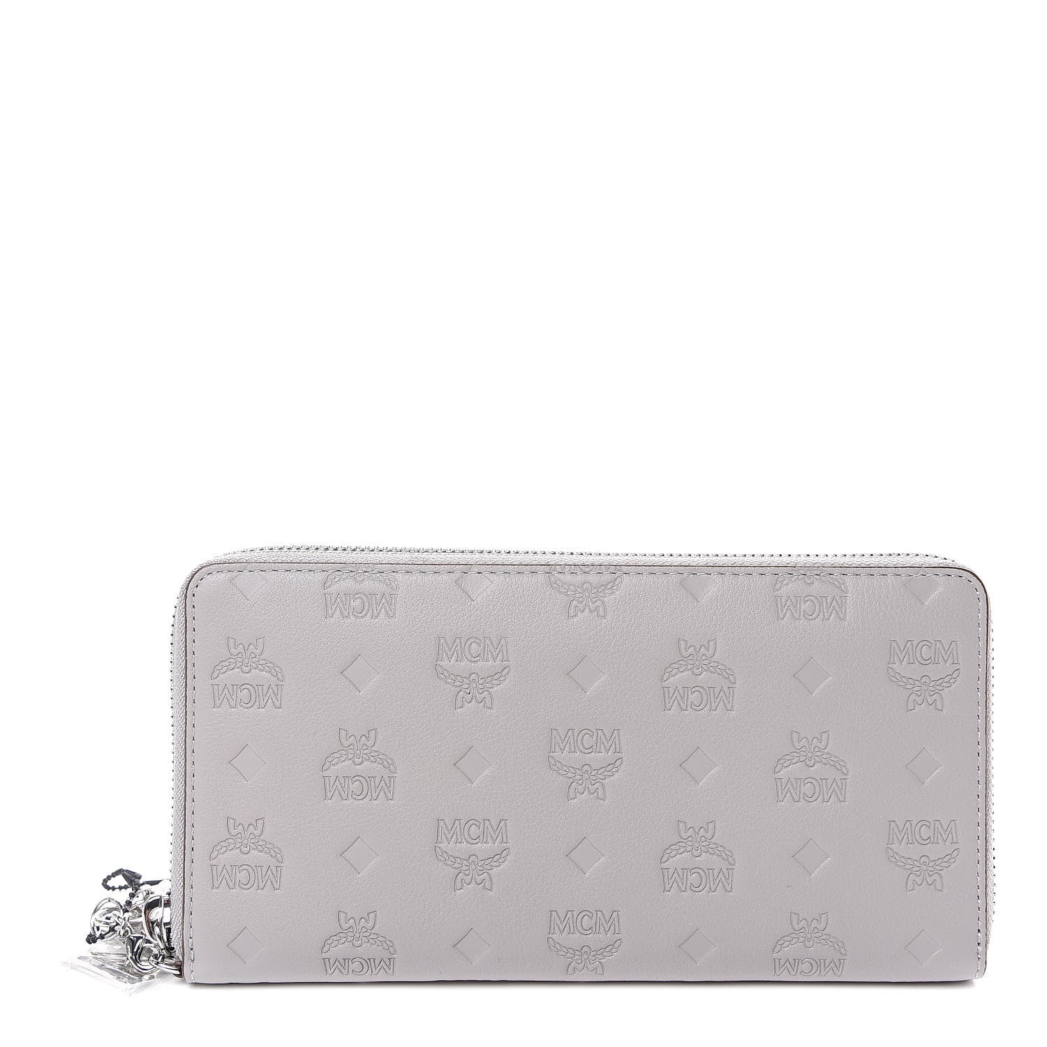MCM Calfskin Ottomar Monogram Klara Zip Wallet Grey 1 of 7