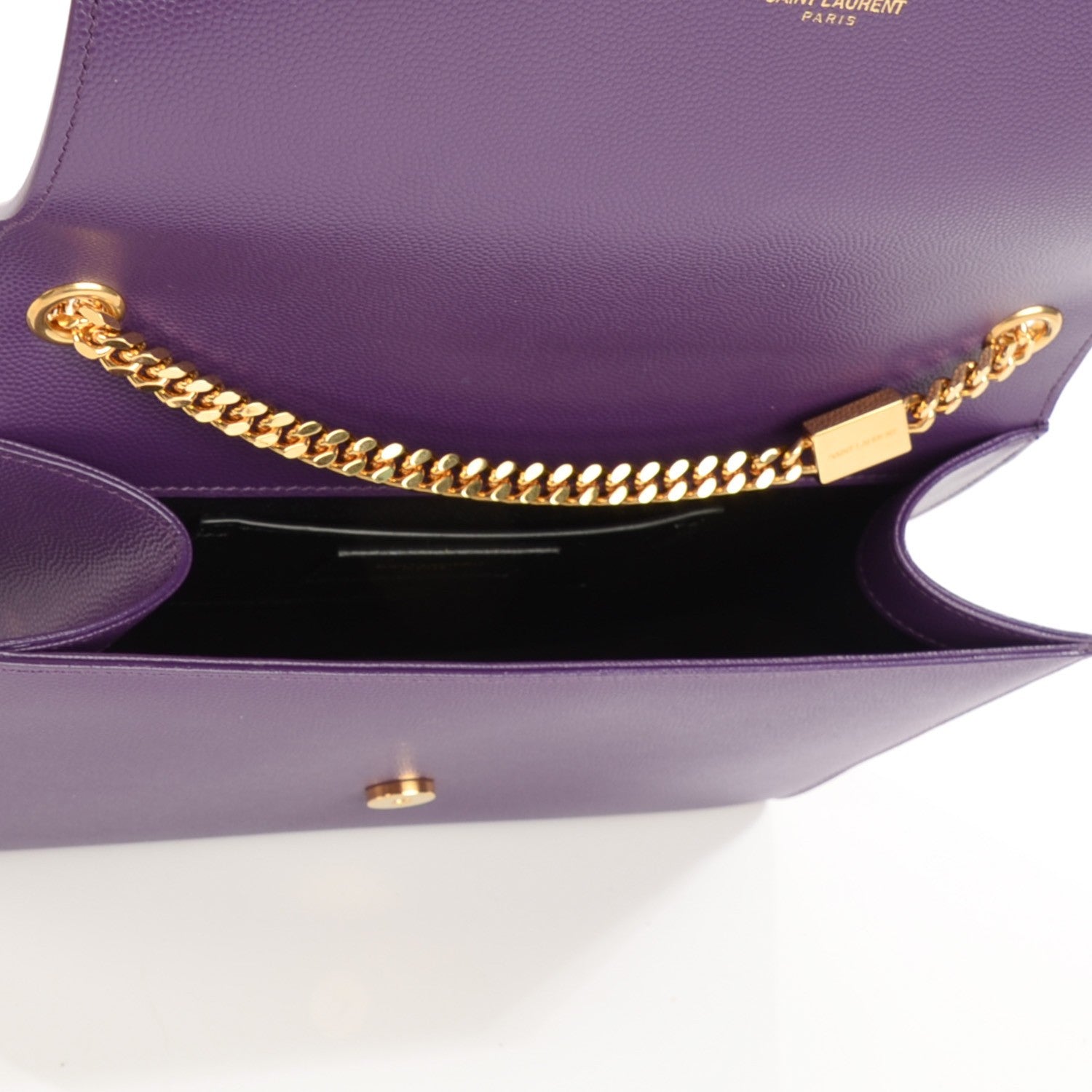 Saint Laurent Grain de Poudre Medium Classic Monogram Satchel Lilac 5 of 8