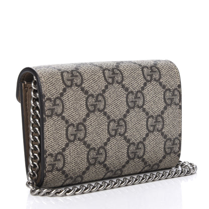 Gucci GG Supreme Monogram Dionysus Coin Purse Taupe 3 of 8