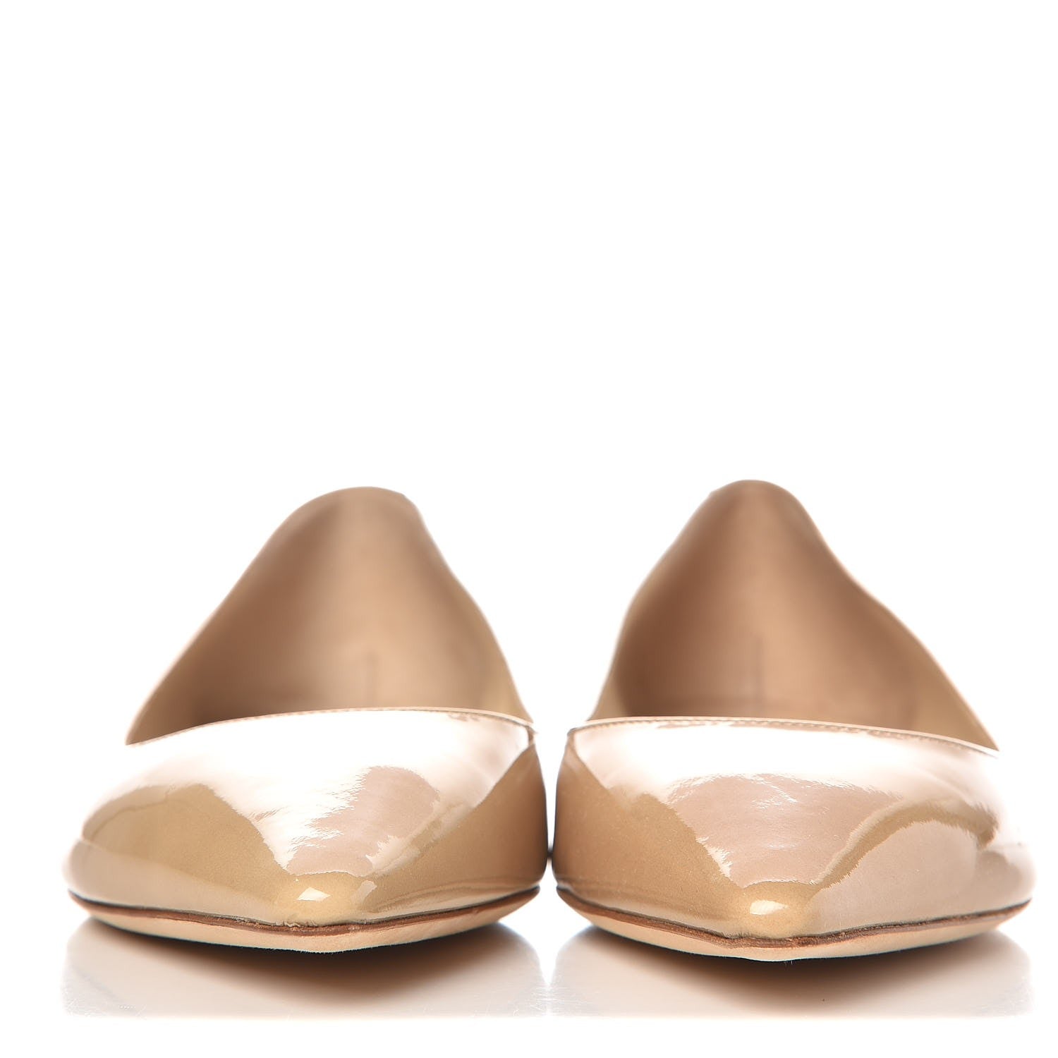Jimmy Choo Patent Romy Flats 37.5 Nude 2 of 9