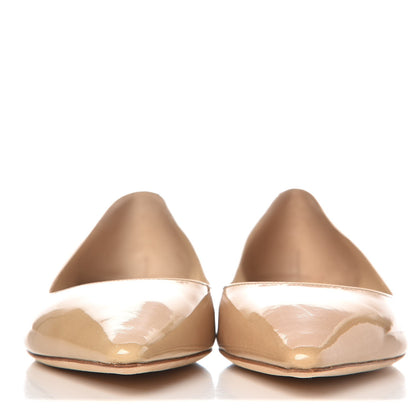 Jimmy Choo Patent Romy Flats 37.5 Nude 2 of 9