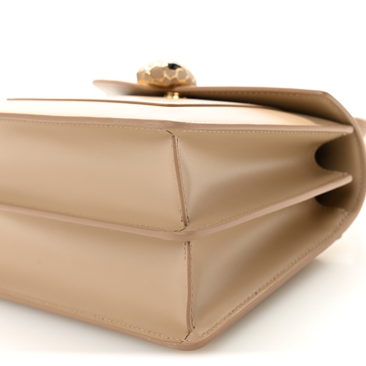 Bulgari Calfskin Serpenti Forever Medium Top Handle Beige 10 of 11