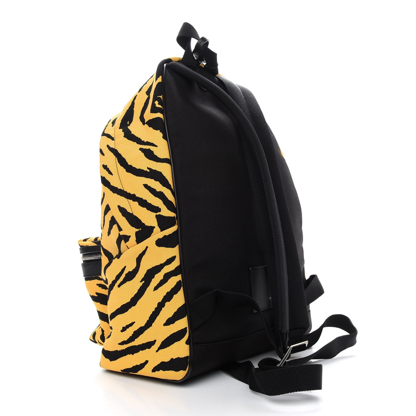 Canvas Zebra Print City Backpack Yellow Black