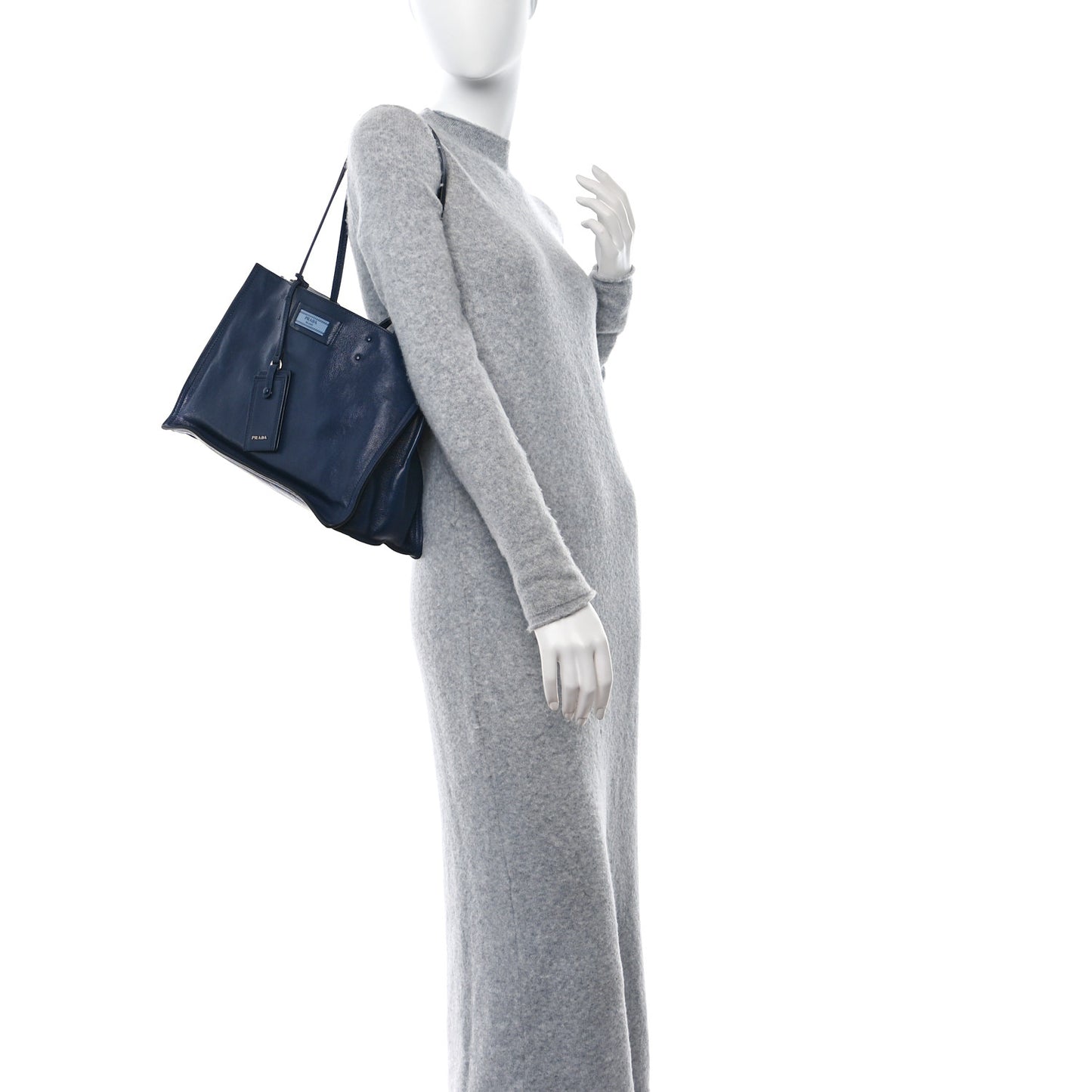 Glace Calf Etiquette Tote Astrale Inchiostro