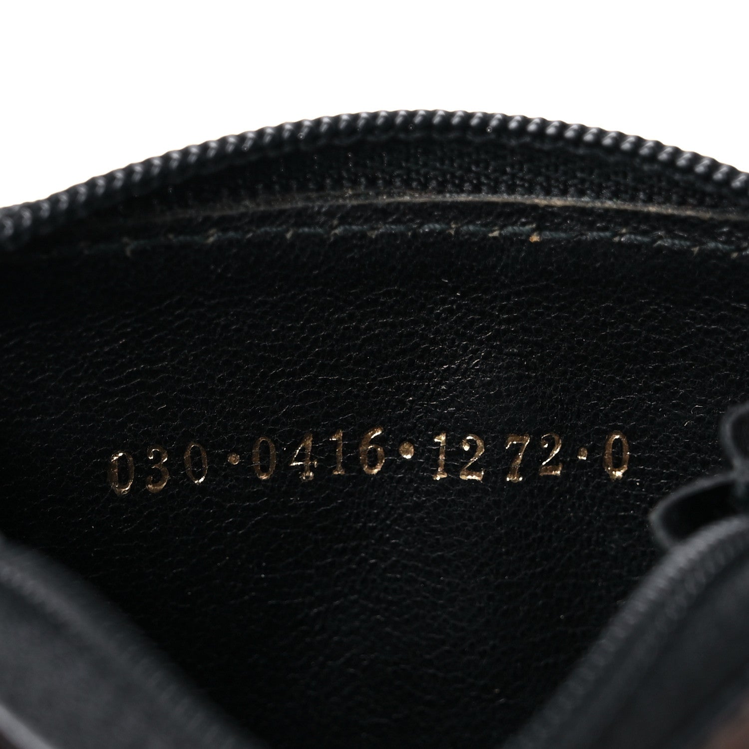Gucci Calfskin Logo Embossed Zip Around Coin Wallet Black 7 of 11