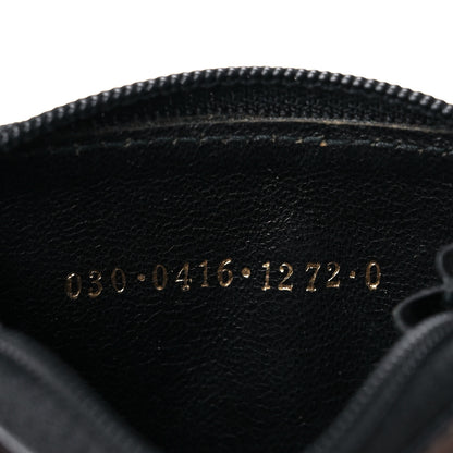 Gucci Calfskin Logo Embossed Zip Around Coin Wallet Black 7 of 11