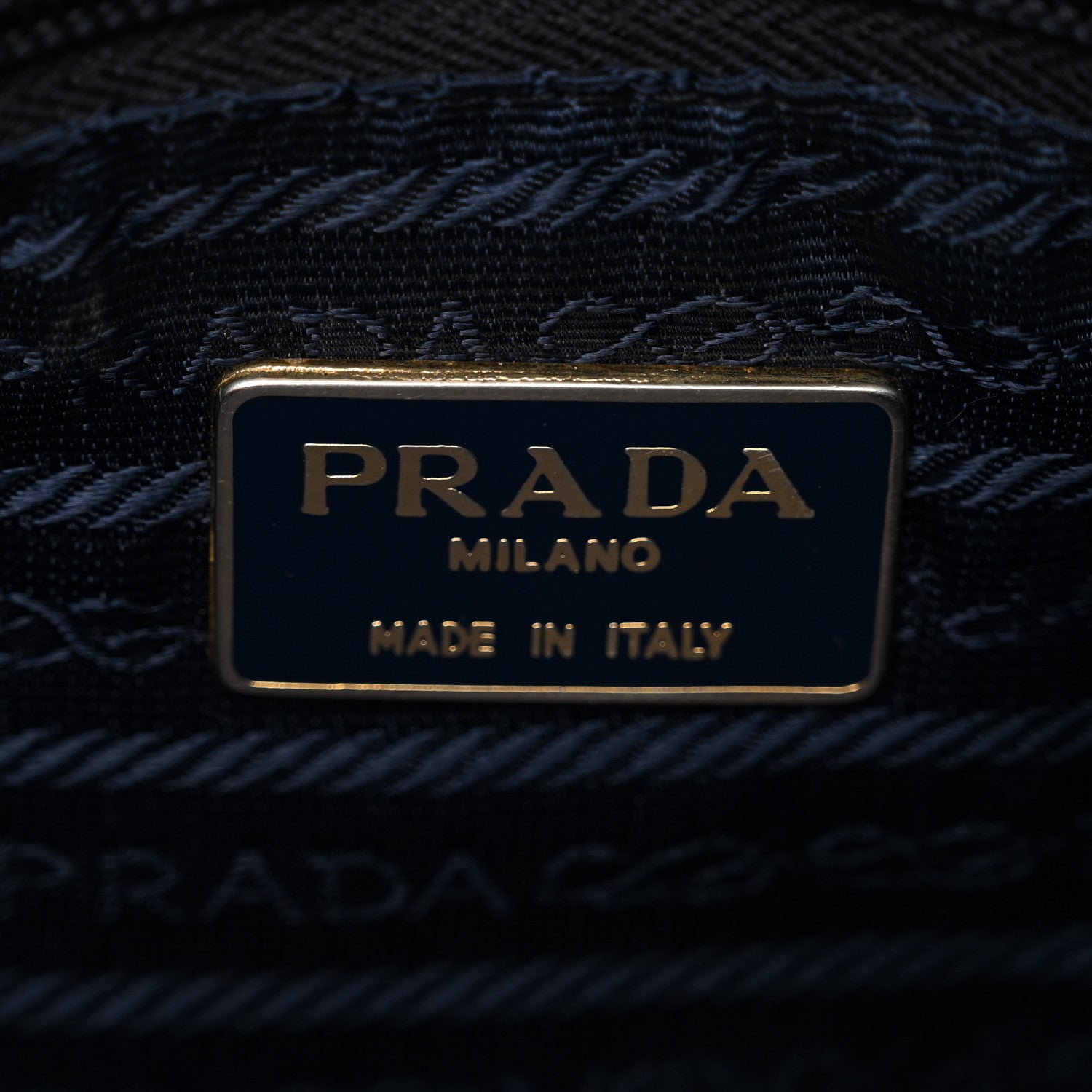 Prada Nappa Quilted Chain Shoulder Bag Navy 6 of 11