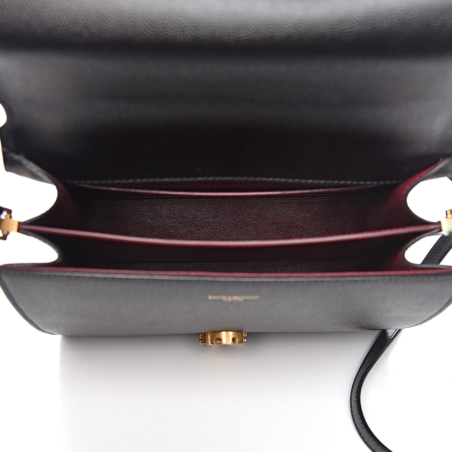 Saint Laurent Grain de Poudre Medium Classic Monogram Cassandra Top Handle Black Rouge Legion 6 of 13