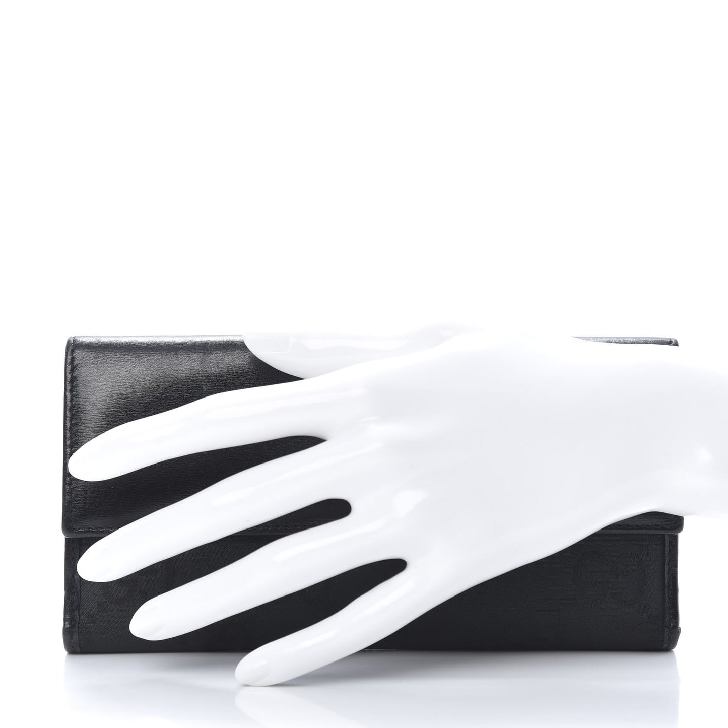 Calfskin Monogram Continental Flap Wallet Black