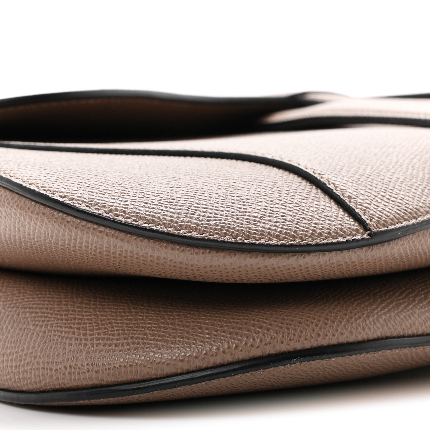 Christian Dior Grained Calfskin Saddle Bag With Strap Warm Taupe 9 of 11