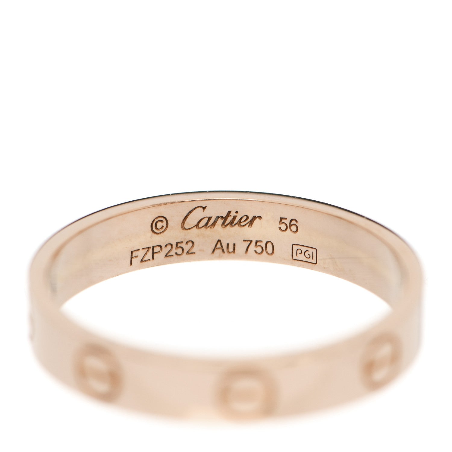 Cartier 18K Pink Gold 3.5mm LOVE Wedding Band Ring 56 7.75 4 of 4