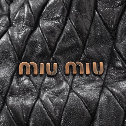 Miu Miu Leather Patchwork Harlequin Bag Anthracite 10 of 10