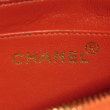 Chanel Lambskin Quilted Backpack Orange 9 of 10