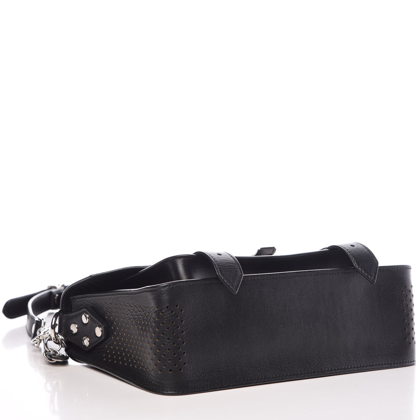 Lambskin Perforated Tiny PS1 Satchel Black