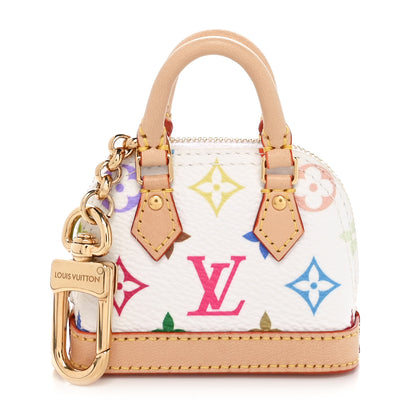 Louis Vuitton LV x TM Monogram Multicolor Micro Alma Bag Charm White 1 of 6