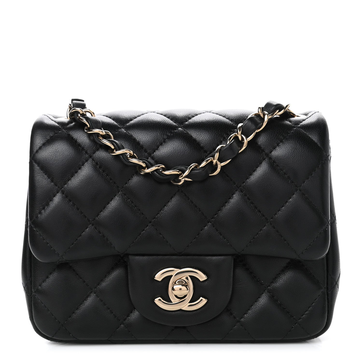 Chanel Lambskin Quilted Mini Square Flap Black 1 of 4