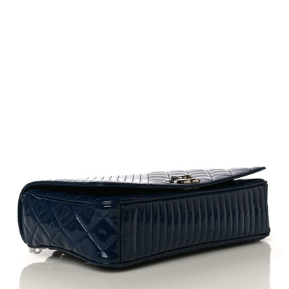 Chanel Patent Quilted Small Coco Boy Flap Navy 4 of 12