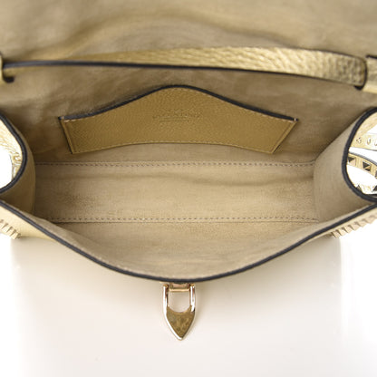 Valentino Garavani Metallic Pebbled Calfskin Medium Rockstud Flip Lock Crossbody Bag Platino 5 of 7
