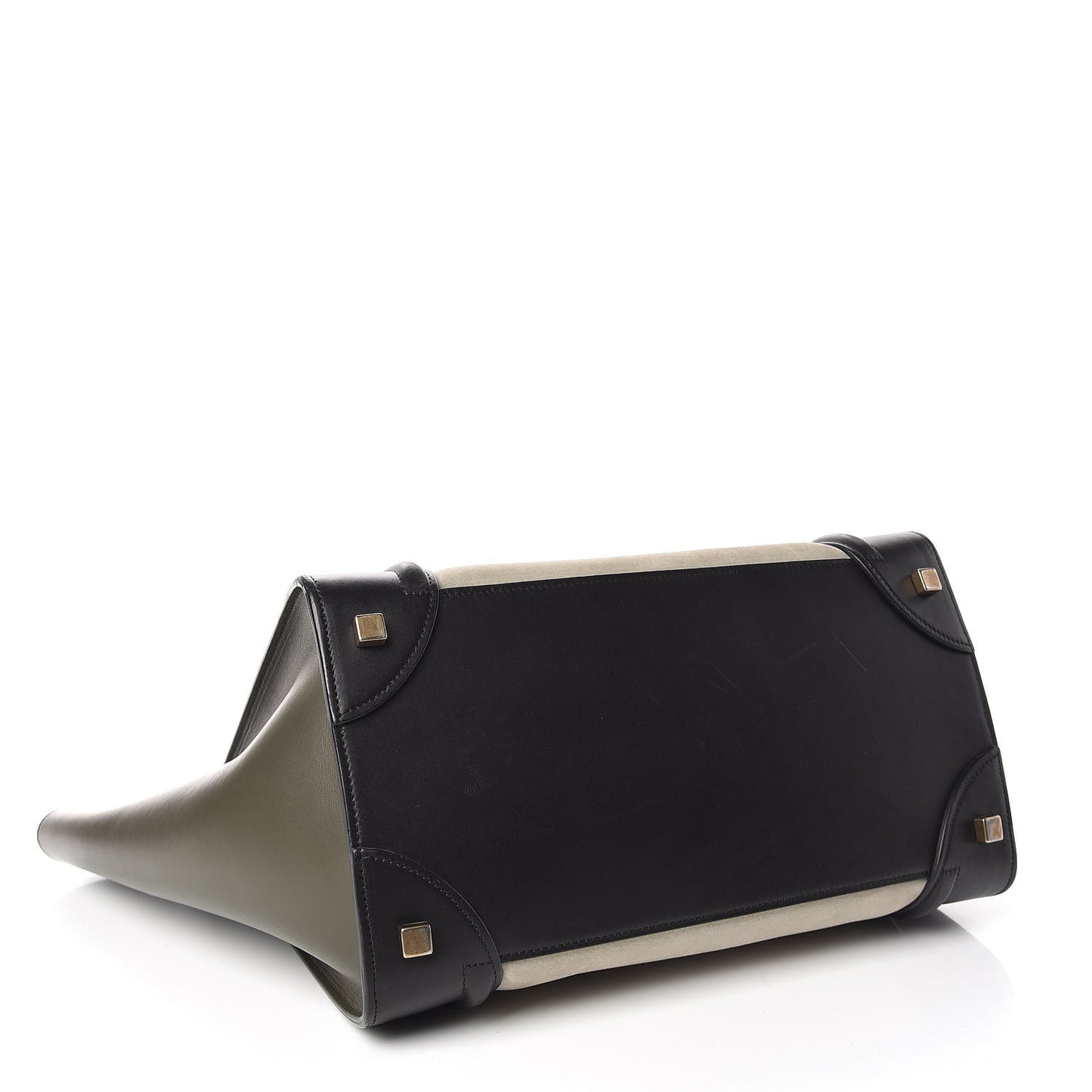 Nubuck Smooth Calfskin Mini Tri-Color Luggage Olive
