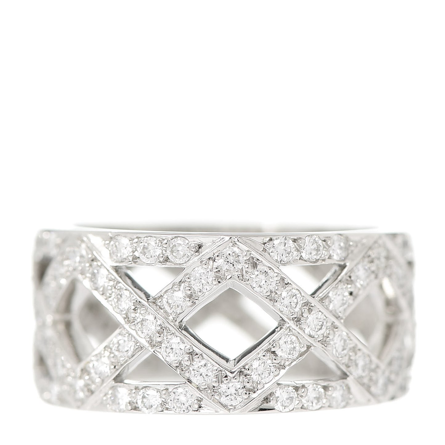 Platinum Diamond Legacy Celebration Braided Band Ring 48 4.5