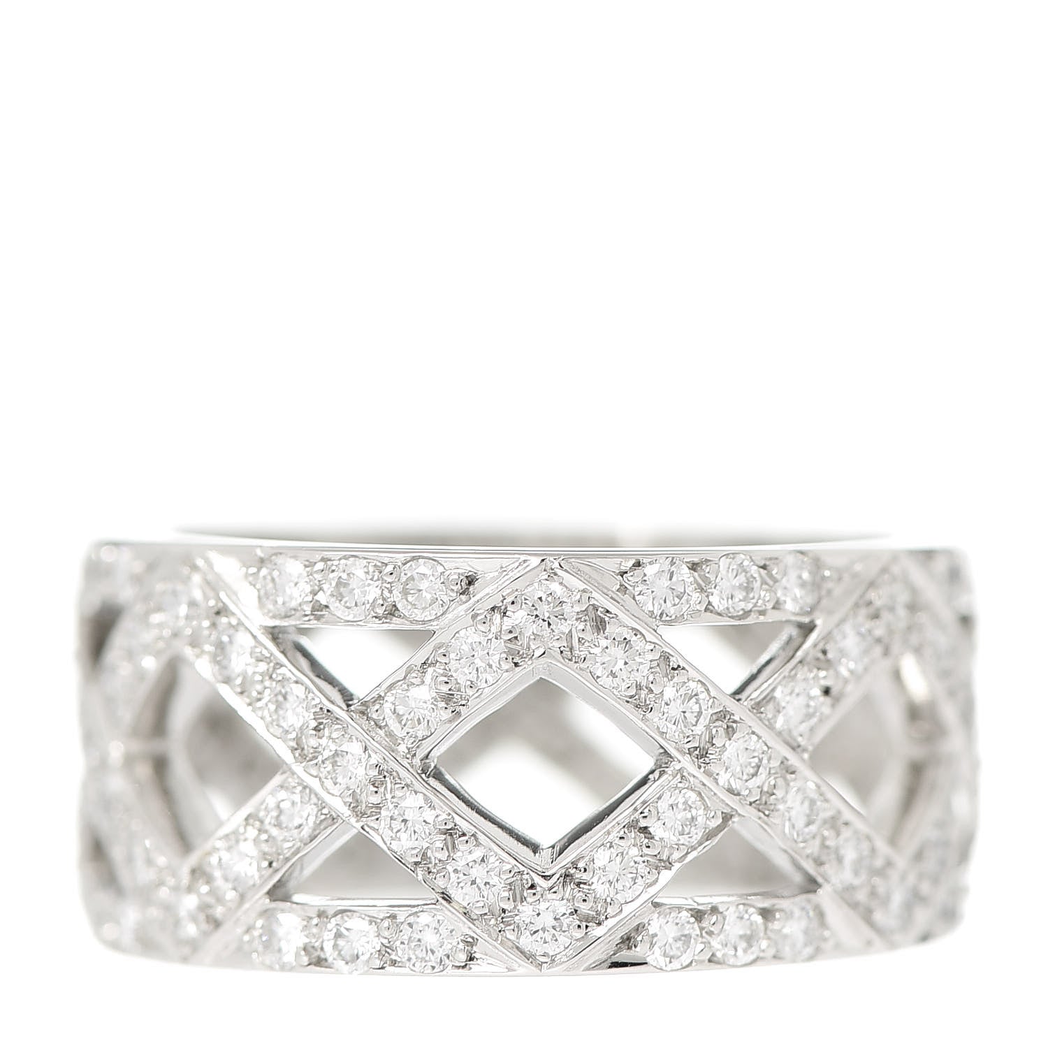 Tiffany Platinum Diamond Legacy Celebration Braided Band Ring 48 4.5 3 of 4