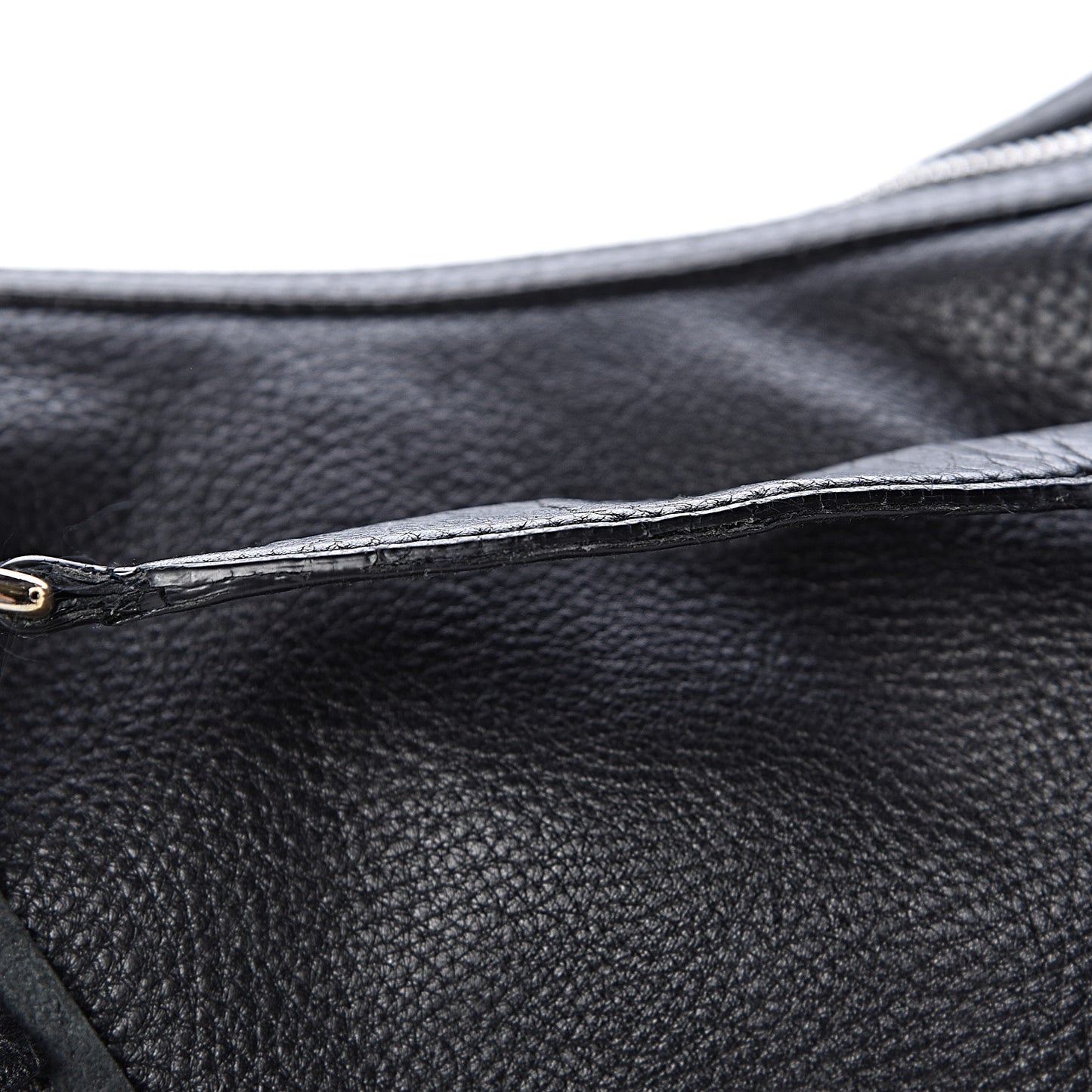 Pebbled Calfskin Medium Soho Chain Hobo Black