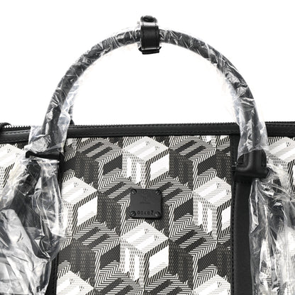 MCM Cubic Monogram Large Traveler Weekender Bag Black White 6 of 8