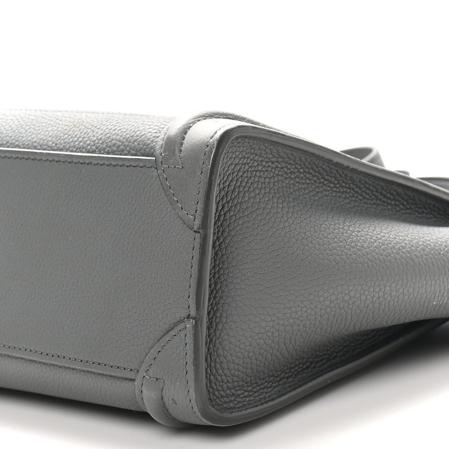Baby Drummed Calfskin Nano Luggage Kohl