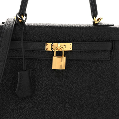 Hermes Togo Kelly Retourne 25 Black 8 of 11