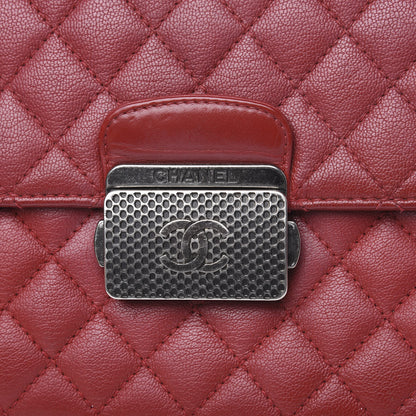 Chanel Goatskin Quilted Small CC University Top Handle Flap Red 11 of 15