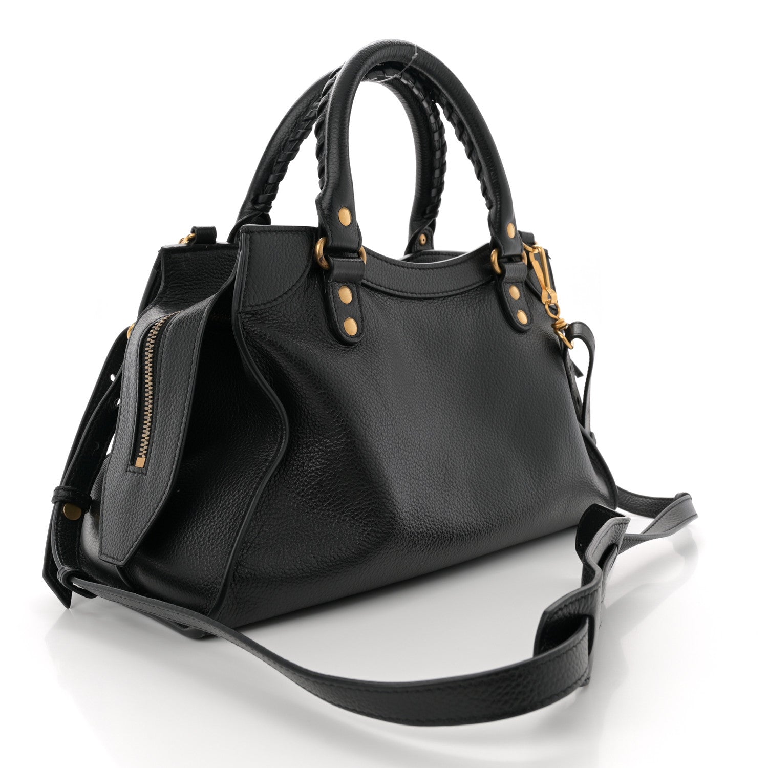 Balenciaga Grained Calfskin Neo Classic Gold Hardware S City Black 2 of 11