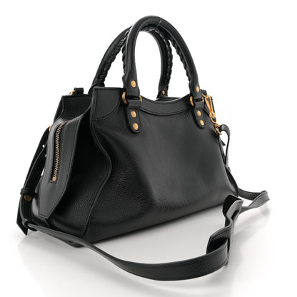 Balenciaga Grained Calfskin Neo Classic Gold Hardware S City Black 2 of 11