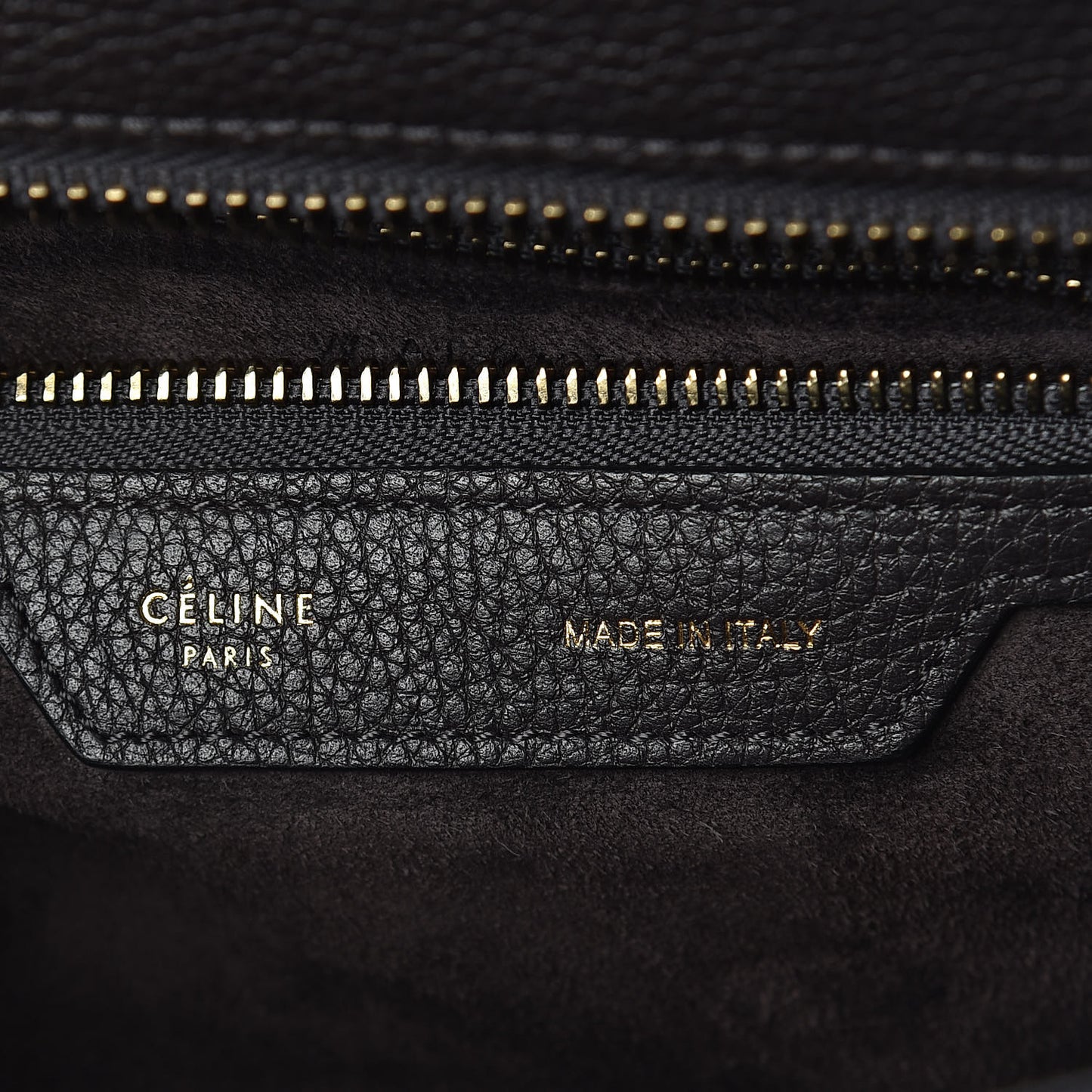 Drummed Calfskin Micro Luggage Black