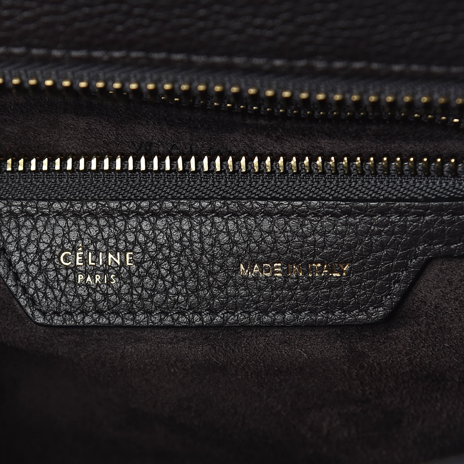Celine Drummed Calfskin Micro Luggage Black 6 of 9