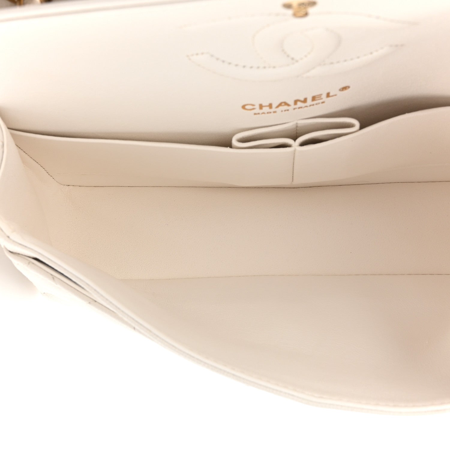 Chanel Caviar Quilted Medium Double Flap White 5 of 12