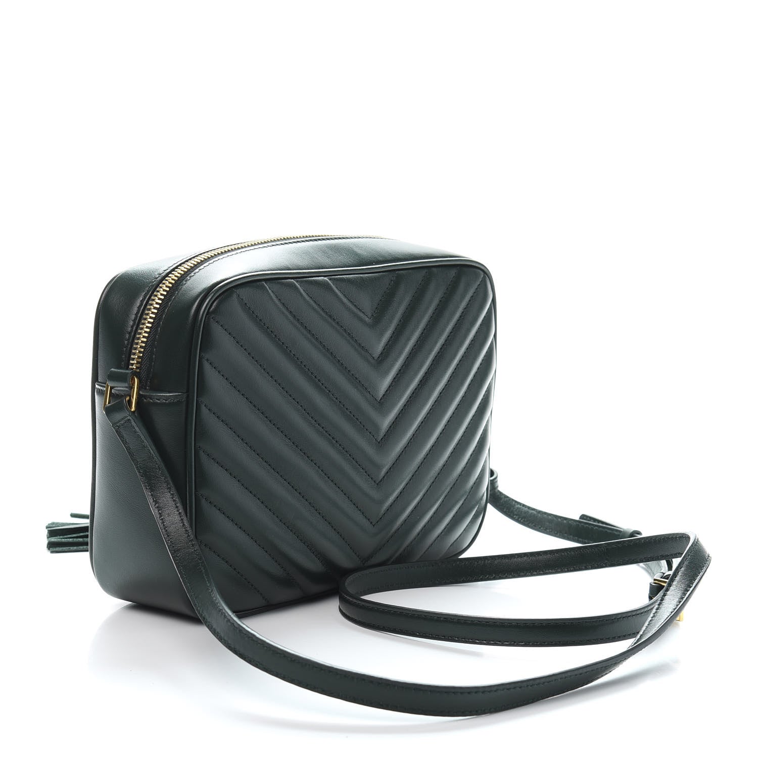 Saint Laurent Calfskin Matelasse Monogram Lou Camera Bag Green 3 of 10